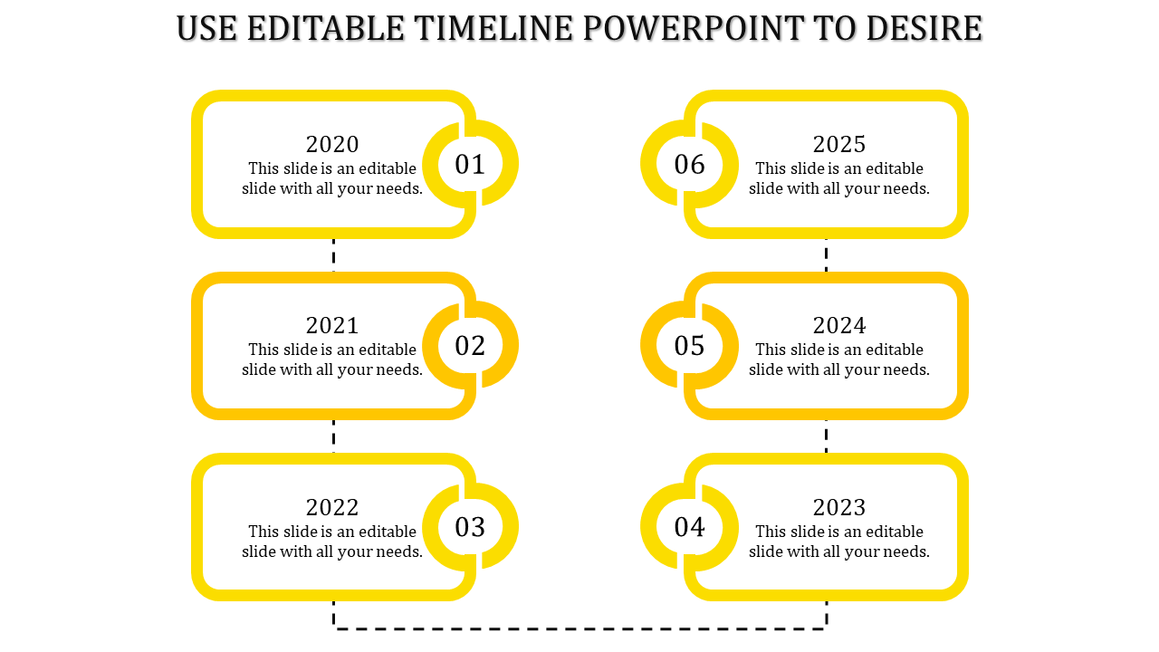 Amazing Editable Timeline PowerPoint Template Design